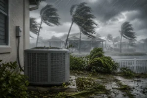 Elevated pads to protect an outdoor AC unit in Florida