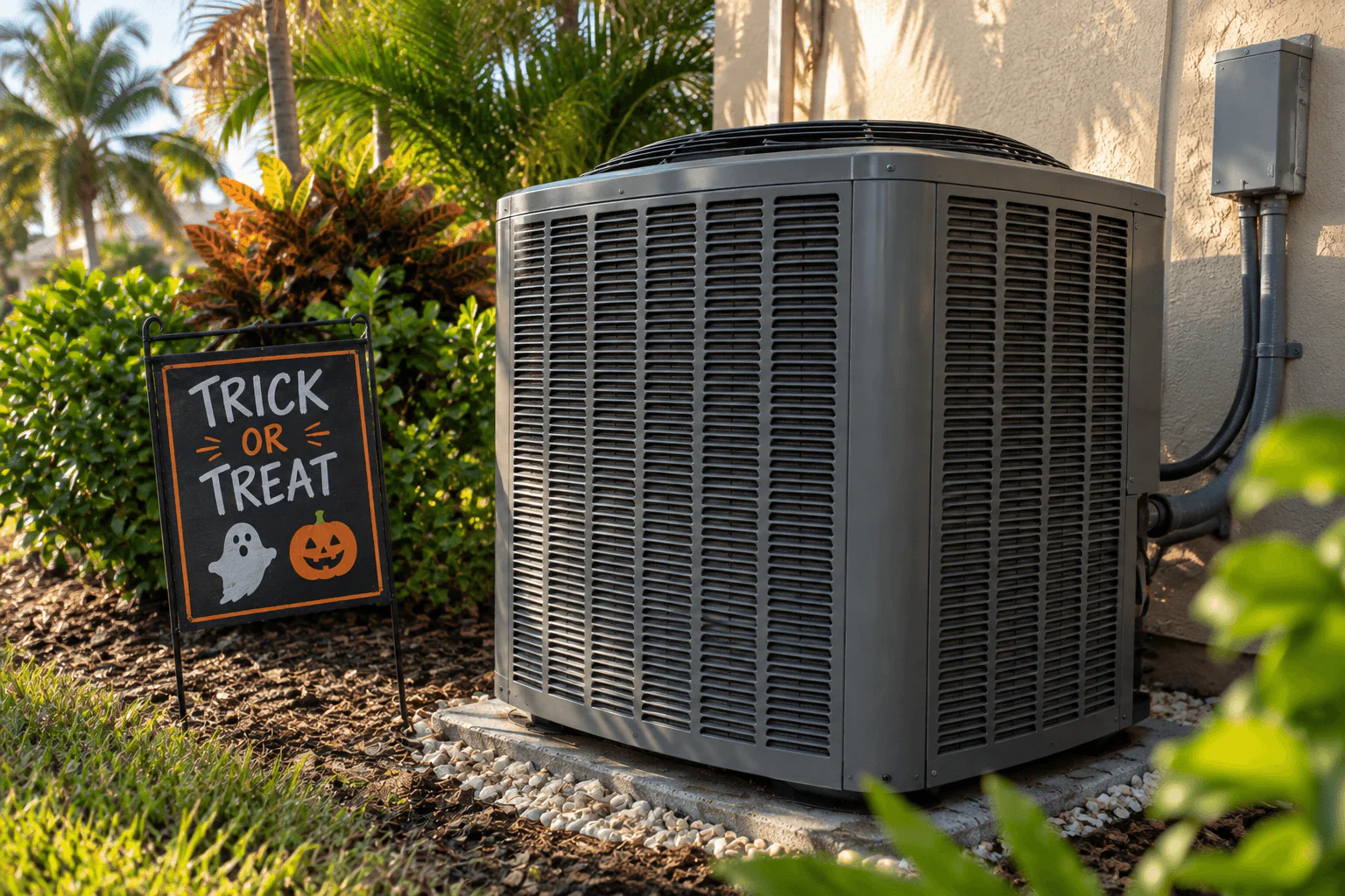 Scary HVAC Sounds: service technician using a device to inspect HVAC system